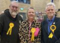 Chris Cooke, Jane Ainslie, and Rob Coomber ... three Lib Dem councillors in Wescott ward following the 2024 local elections in Wokingham Picture: Phil Creighton