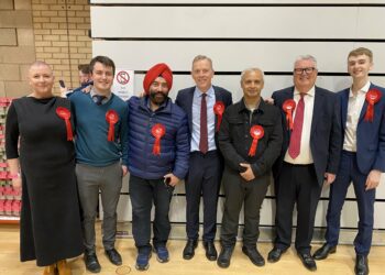 Matt Rodda with some of the Labour party members in the Wokingham borough Picture: Phil Creighton