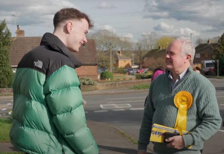 Reading Central Lib Dem candidate Henry Wright with Wokingham counterpart Clive Jones Picture: Reading Lib Dems