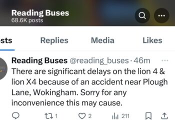 Traffic jams in Wokingham.