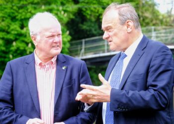 Sir Ed Davey (right) with Clive Jones. Pics: Andrew Batt