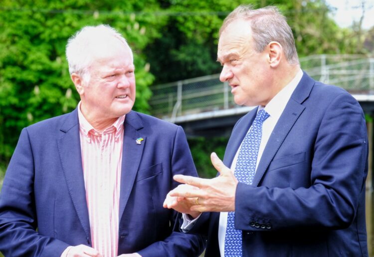 Sir Ed Davey (right) with Clive Jones. Pics: Andrew Batt