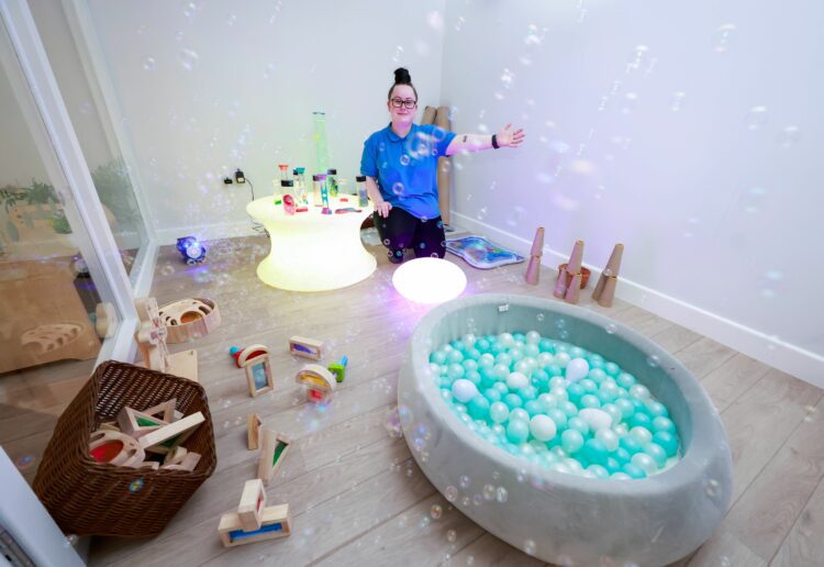 The sensory room in Spencers Wood Nursery