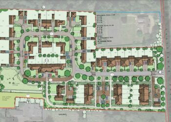 The plans for homes off Heathlands Road. Pic: WBC.