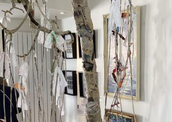 The Blank-Z wishing tree at the Hurst venue of the Henley Arts Trail