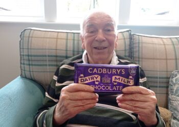 Staff and residents at Austen House care home in Lower Earley received branded memory boxes filled with retro chocolate bars, to mark Dementia Action Week. Picture: Austen House