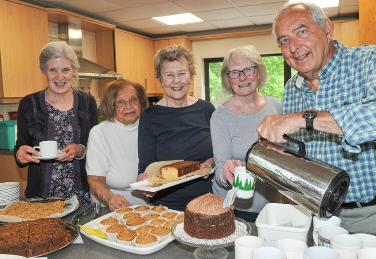 The Christian Aid Coffee Morning at St. Paul's Parish Rooms on Saturday.
Jane Creasy, Janet Charlton, Trish Gatland, Teri Austen and Alan Harrison.