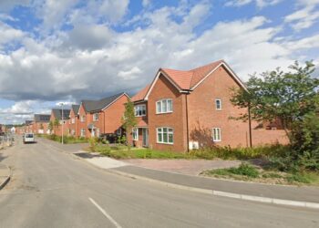 The development off Matthewsgreen Road.