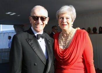 Phillip and Theresa May arriving at the Henley Festival on Thursday, July 7 Picture: Dijana Capan/DVision Images