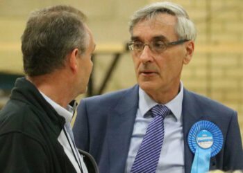 Sir John Redwood at the 2017 General Election count