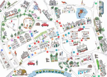The first Wokingham business map.