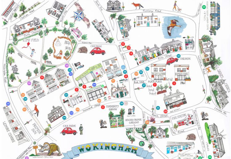 The first Wokingham business map.