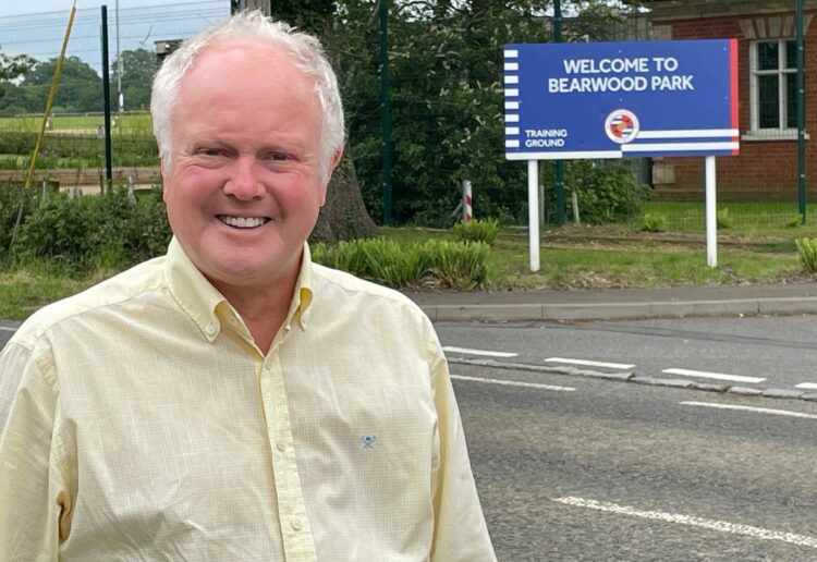 Clive Jones at Reading FC's training facility in Bearwood.