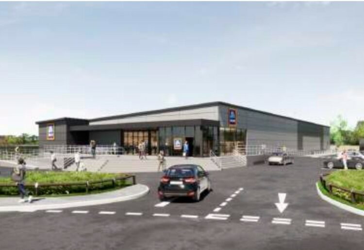A CGI of the proposed Aldi in Winnersh (Credit: Monolith Visuals).