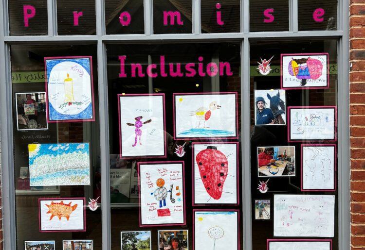 Members of Wokingham based charity Promise Inclusion have been creating pictures and taking photos of activities they enjoy, to decorate a unit in the town in celebration of Learning Disability Awareness Week. Picture: Promise Inclusion