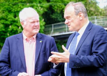 Sir Ed Davey (right) with Clive Jones. Pics: Andrew Batt