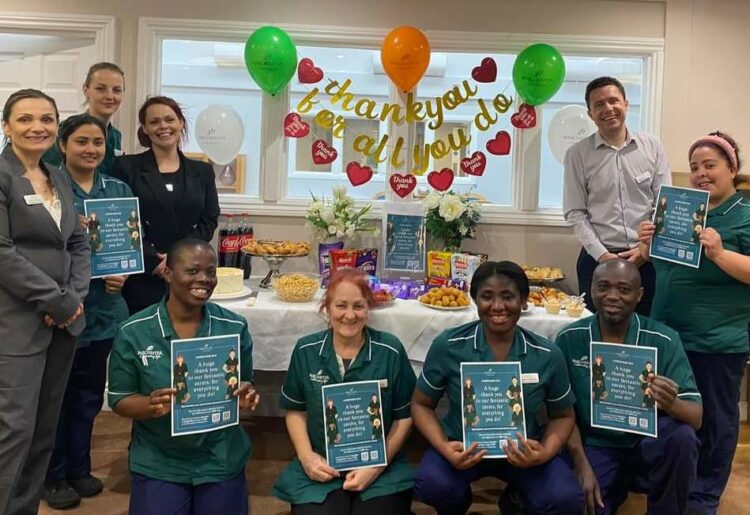 Staff at Austen House in Lower Earley.