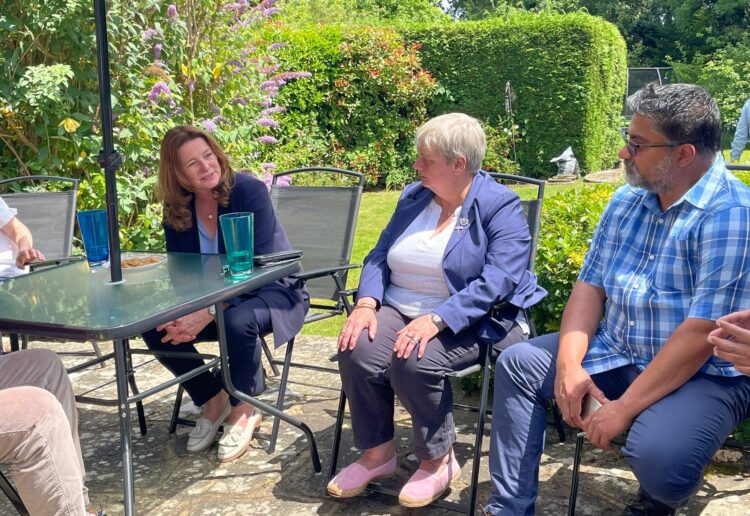 Education secretary Gillian Keegan with Earley and Woodley candidate Pauline Jorgensen Picture: Local Democracy Reporting Service