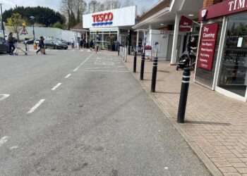 Stephanie Woods conducting her protest over a parking fine at the Wokingham branch of Tesco Picture: Phil Creighton