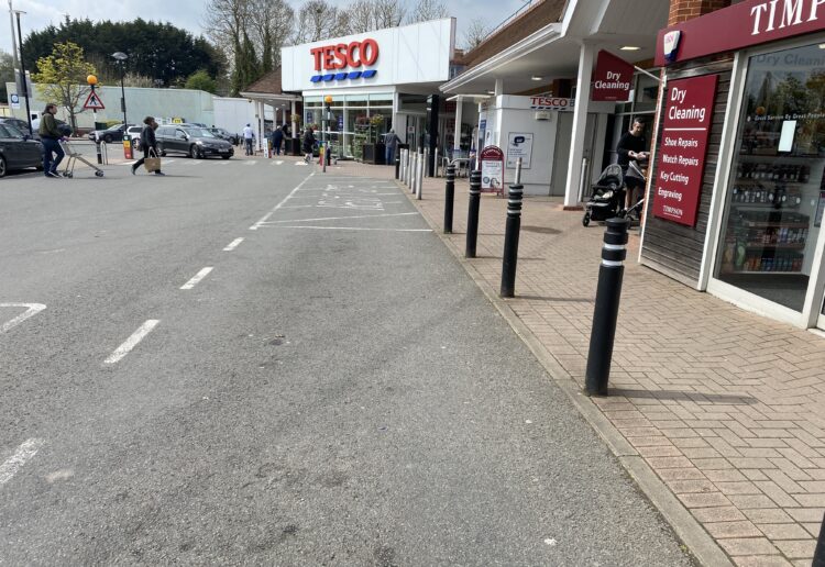 Stephanie Woods conducting her protest over a parking fine at the Wokingham branch of Tesco Picture: Phil Creighton