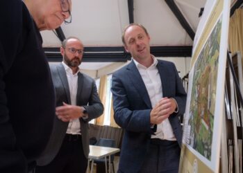 Developers answe questions at the drop-in event. Pic: Andrew Batt.