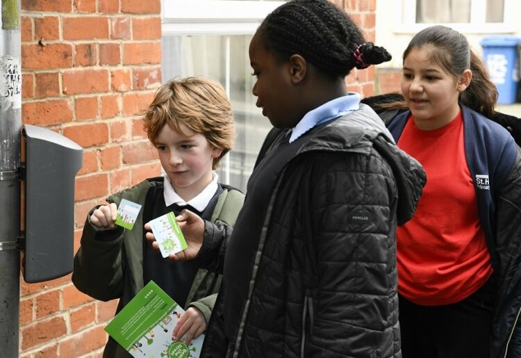 School pupils beating the street. Pic. WBC