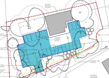 The plans for St Bartholomew's Church in Arborfield. pic: WBC.
