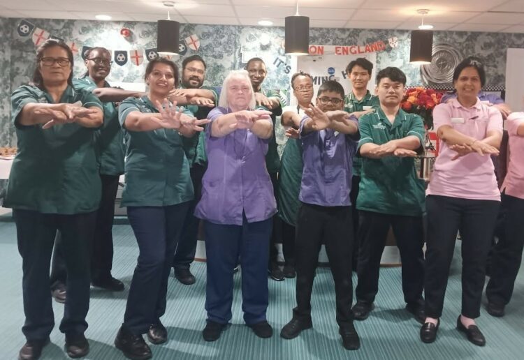 Staff and residents at Barchester?s Austen House Care Home in Lower Earley, Reading got moving and put the fun? into ?fundraising. Picture: Austen House Care Home