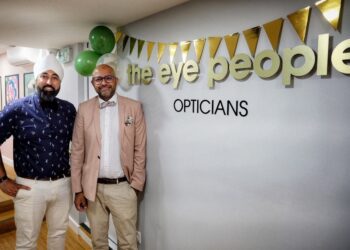 Co-owners Hardeep Bahra and Nimesh Ghedia at The Eye People. Pic: Andrew Batt.