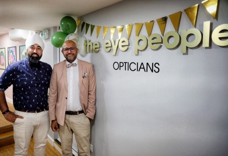 Co-owners Hardeep Bahra and Nimesh Ghedia at The Eye People. Pic: Andrew Batt.