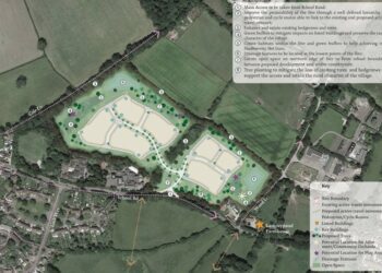Plans for the new homes in Arborfield.