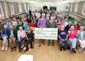 The cheque presentation from David Wilson Homes.