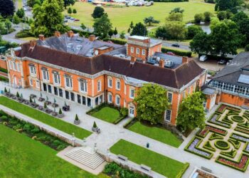 Aerial view of the centre. Picture courtesy of South Hill Park Arts Centre.
