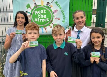 Pupils from Floreat Montague Park Primary School who topped the Beat the Street Wokingham total points leaderboard. They also came second on the average points leaderboard.