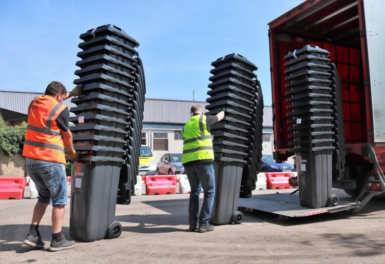 More than 75,000 homes and businiess are set to get the wheeled bins.