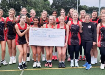 A grant from Tesco Wokingham makes it possible for enthusiastic young athletes to take part in sport at Laurel Park Netball Club. Picture: Tesco Wokingham