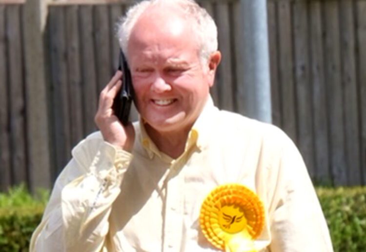 Clive Jones, MP, during the general election campaign.