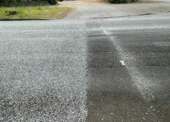 Recent resurfacing in Crowthorne. Pic: Andrew Batt.