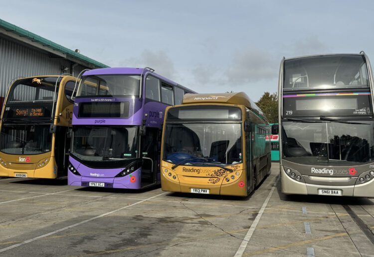 Reading Buses has added poppies to its fleet as a mark of respect for Remembrance weekend Picture: Reading Buses