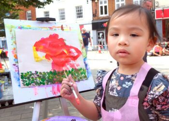 Chalk About It. Emme, aged two-years-old. Pic: Andrew Batt.
