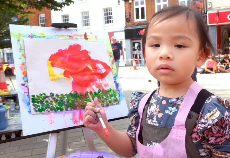Chalk About It. Emme, aged two-years-old. Pic: Andrew Batt.