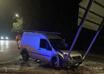 A recent collision at the busy junction.