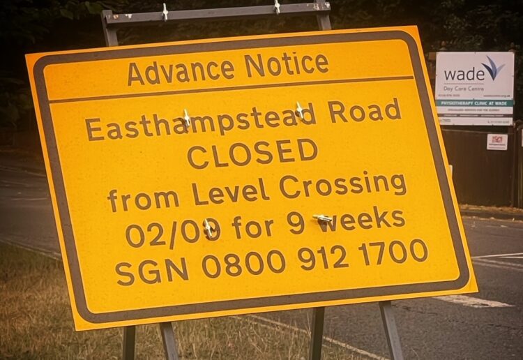 The road will be closed for essential work.