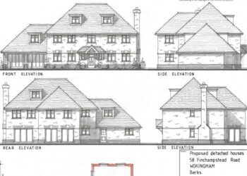 The plans for the plot at 58 Finchampstead Road. Pic: WBC.