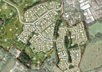 The planned development in Barkham. Pic: WBC.