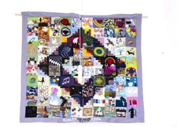 Earley's new quilted artwork is on display at the Art Space in St Nicolas, Earley. PIcture: Liz Kerry