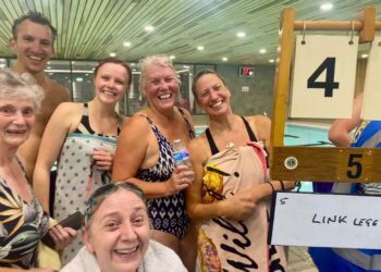 The Link Legends swam 46 laps during their 50 minute Wokingham Swimathon session. PIcture: The Link Visiting Scheme