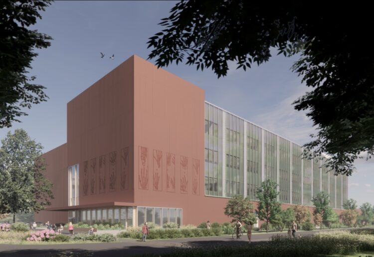 Feilden Clegg Bradley Studios architects' artist's impression of the proposed Natural History Museum facility in Shinfield. Picture: Natural History Museum