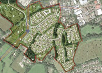 Plans for up to 350 homes in Barkham.