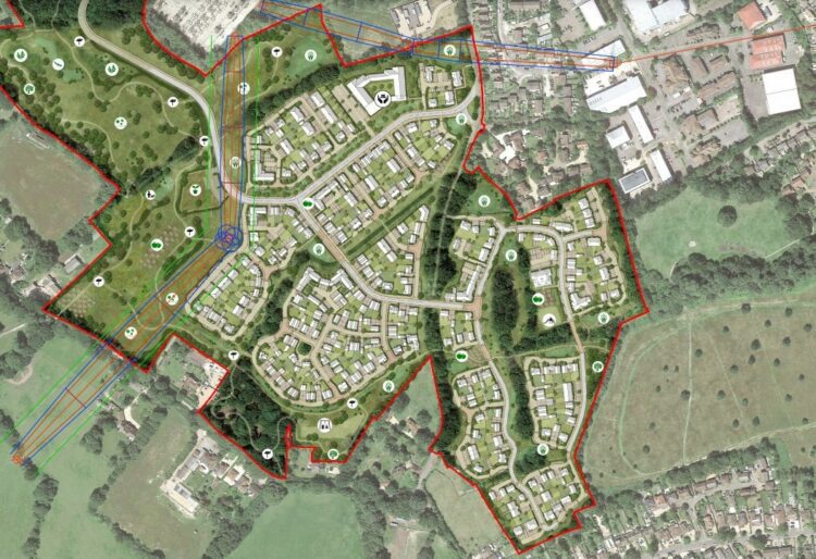 Plans for up to 350 homes in Barkham.